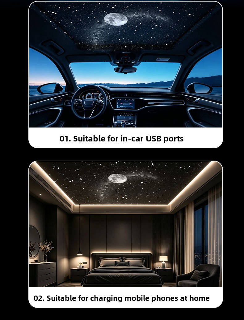 2026 New Star Projector Light, Replaceable Film Slides USB Star Night Light, for Car, Bedroom, Party Decoration