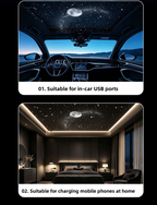 2026 New Star Projector Light, Replaceable Film Slides USB Star Night Light, for Car, Bedroom, Party Decoration