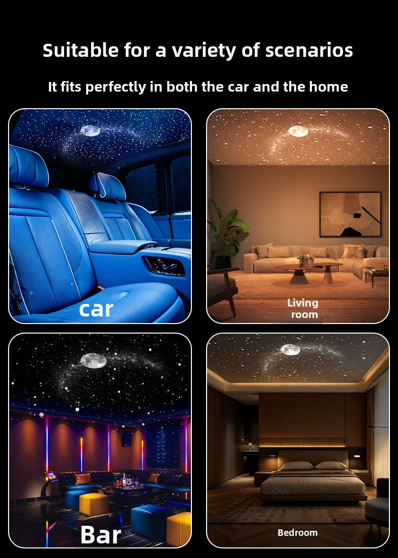 2026 New Star Projector Light, Replaceable Film Slides USB Star Night Light, for Car, Bedroom, Party Decoration