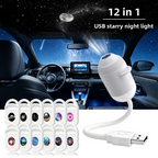 2026 New Star Projector Light, Replaceable Film Slides USB Star Night Light, for Car, Bedroom, Party Decoration