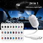 2026 New Star Projector Light, Replaceable Film Slides USB Star Night Light, for Car, Bedroom, Party Decoration