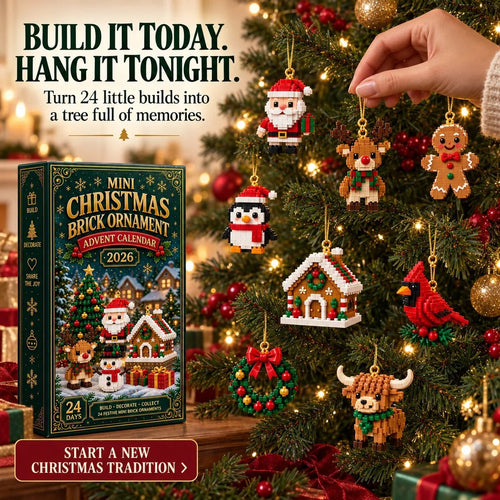 24-Day Mini Christmas Ornament Advent Calendar | buildable designs with hanging loops 🎄