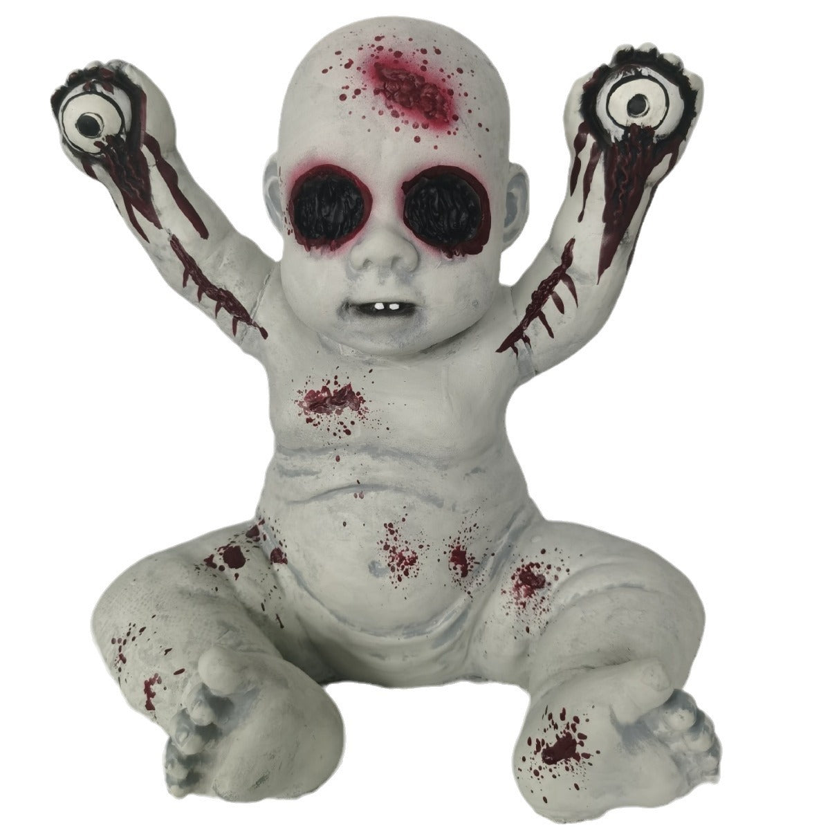 Spooky Foamed Latex Skull Figurine Halloween Home Party Decor Ornament