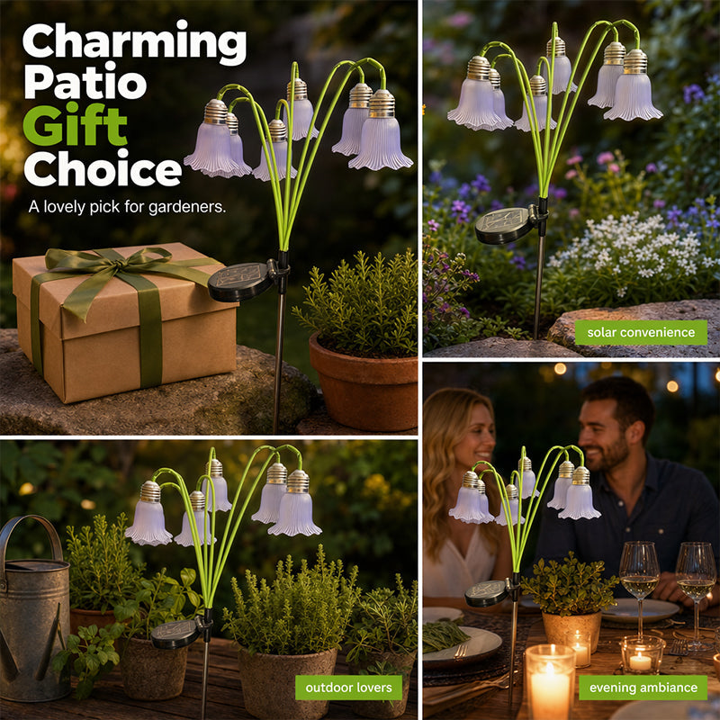 ⏳Time-Limited Special⏰Solar Flower Lights for Outdoor Garden – Waterproof LED Glowing Flowers for Patio, Lawn & Yard Decor, Auto On/Off