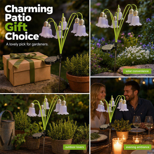 ⏳Time-Limited Special⏰Solar Flower Lights for Outdoor Garden – Waterproof LED Glowing Flowers for Patio, Lawn & Yard Decor, Auto On/Off