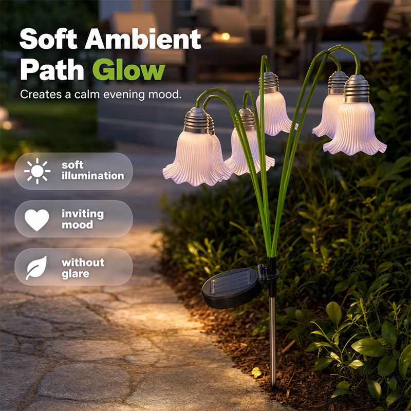 ⏳Time-Limited Special⏰Solar Flower Lights for Outdoor Garden – Waterproof LED Glowing Flowers for Patio, Lawn & Yard Decor, Auto On/Off